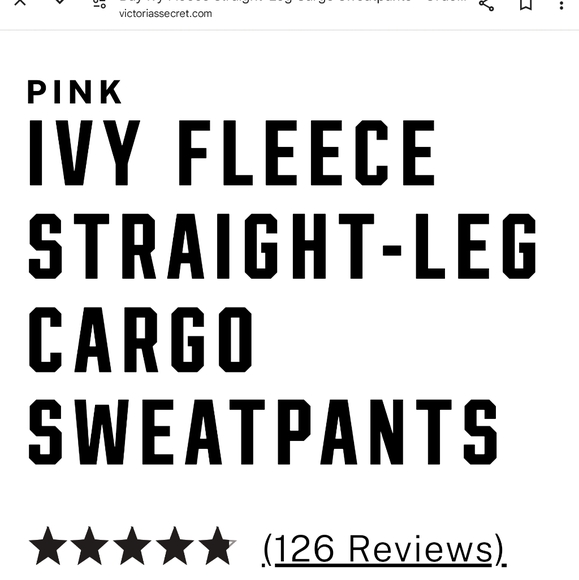 VS Pink Cargo Sweatpants - Picture 2 of 4